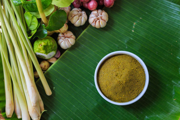 Ingredient curry and thai food  