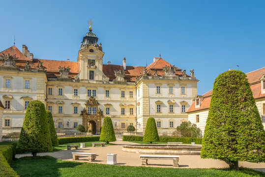View at the Valtice castle from park - Czech republic, Moravia