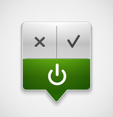 Start power button, ui icon design, on off symbol