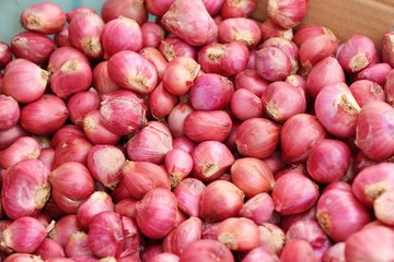 shallots for cooking at market