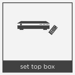 set top box icon isolated on white background