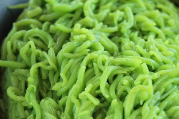 Pandan flavored rice (Lod Chong) ,Thai dessert
