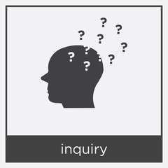 inquiry icon isolated on white background