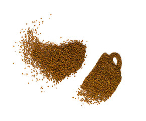 Instant Coffee Grains Isolated