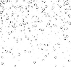 Set of realistic transparent colorful soap bubbles with rainboBubbles underwater texture isolated on transparent background. Vector fizzy air, gas or clean oxygen bubbles under sea water. Realistic