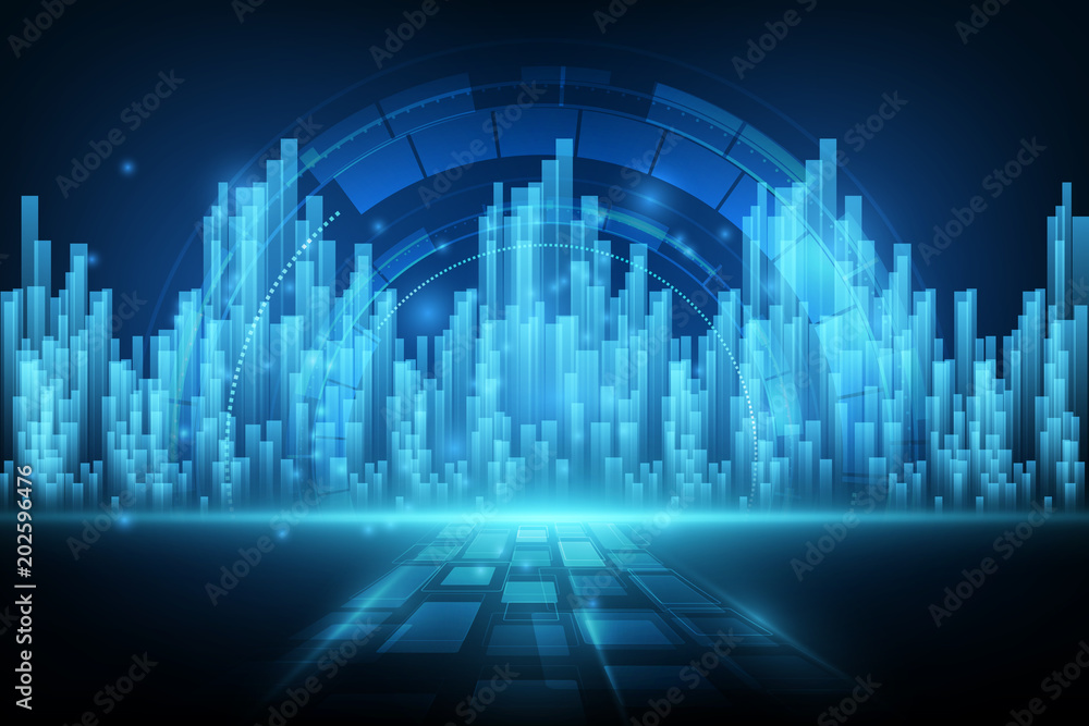 Aufkleber abstract background of digital element design. concept for cyber space for future digital technology