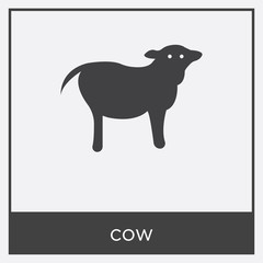 cow icon isolated on white background
