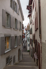 Fototapeta premium Narrow alleyway in the Old Town of Basel, Switzerland