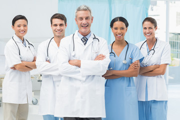 Fototapeta premium Confident male and female doctors