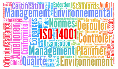 Obraz premium ISO 14001 nuage de mots 
