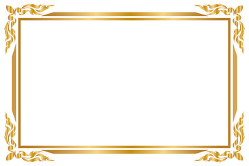 Decorative frame and border for design of greeting card wedding with copy space for add text message, Golden frame, Vector illustration - 202599633