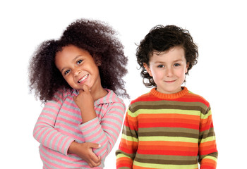 Obraz premium Happy couple of children