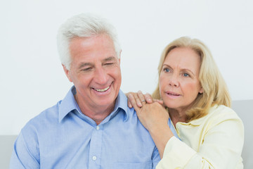 Happy romantic senior couple