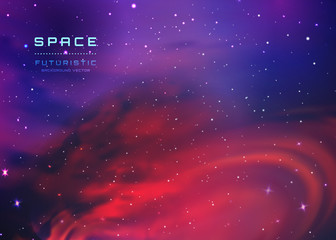 Space Stars Background. Vector Illustration of The Night Sky. illustration of outer space and Milky Way