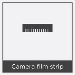 Camera film strip icon isolated on white background