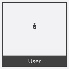 User icon isolated on white background