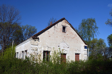 Fototapeta na wymiar Abandoned Veterinarian's office. 3 km. near Chernobyl area border. Kiev region. Ukraine
