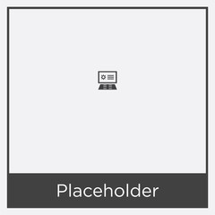 Placeholder icon isolated on white background