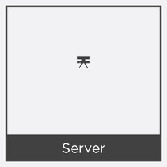 Server icon isolated on white background