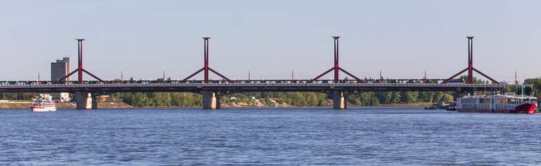 rakoczi bridge over the danub river in budapest hungary
