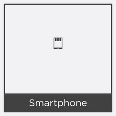 Smartphone icon isolated on white background