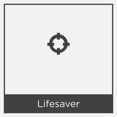 Fototapeta premium Lifesaver icon isolated on white background