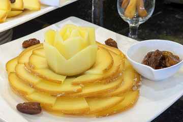 different kinds and sorts of cheese Close-up