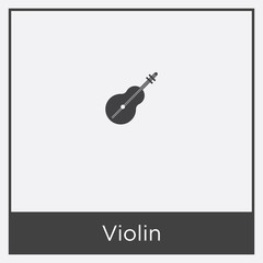 Violin icon isolated on white background