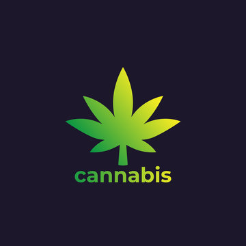 Marijuana leaf, cannabis vector logo