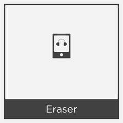 Eraser icon isolated on white background