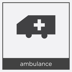 ambulance icon isolated on white background