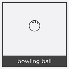 bowling ball icon isolated on white background