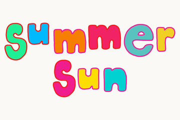 Bright Summer sun lettering