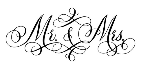 Wedding modern calligraphy