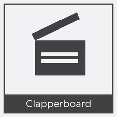 Fototapeta na wymiar Clapperboard icon isolated on white background