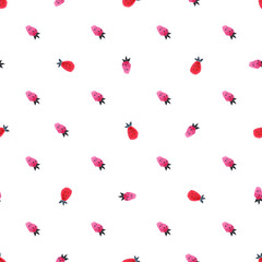 Seamless Tropical pattern of exotic fruit. Hand drawn food design