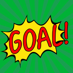 Goal! Pop art comic icon. Vector illustration.