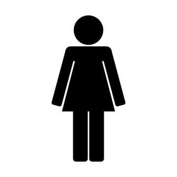 Woman Icon Clipart. Vector Illustration