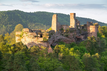 Burg Altdahn im Licht der Abendsonne