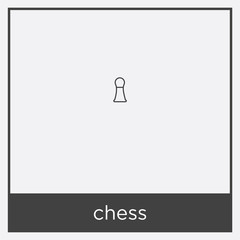 chess icon isolated on white background