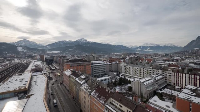 Timelapse of a street in Innsbruck