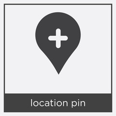 Obraz premium location pin icon isolated on white background