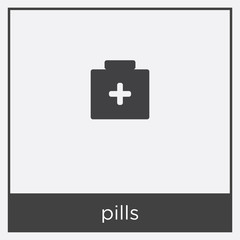 pills icon isolated on white background