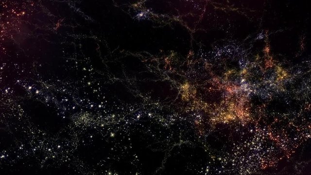 Traveling through star fields in outer space (Loop).