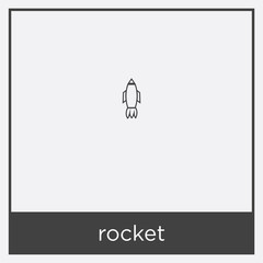 rocket icon isolated on white background