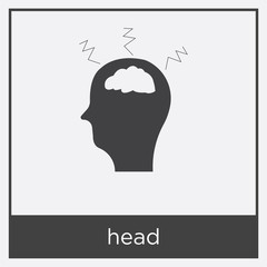 head icon isolated on white background
