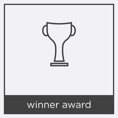 winner award icon isolated on white background