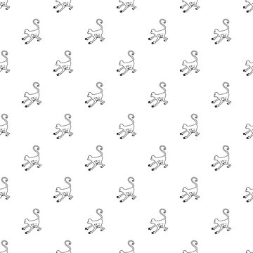 Playful monkey pattern vector seamless repeating for any web design