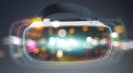 Fototapeta na wymiar Virtual reality glasses technology illustration 3D rendering