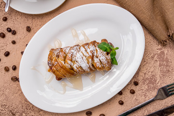 puff with maple syrup